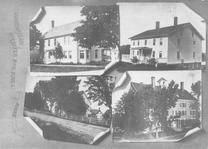 SA1708.70 - Shows four buildings at Sabbathday Lake, ME., Winterthur Shaker Photograph and Post Card Collection 1851 to 1921c